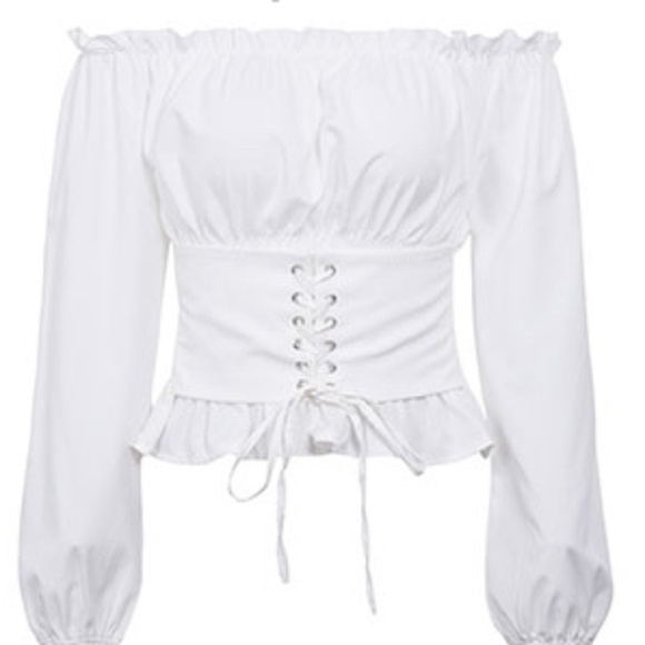 peasant top with corset